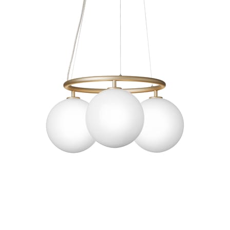 Suspension Miira 3 Circular verre blanc / Ø 54 cm - NUURA
