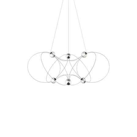 Suspension Munari 6 / LED - Ø 120 x H 45 cm / Version pré-assemblée - DCW éditions