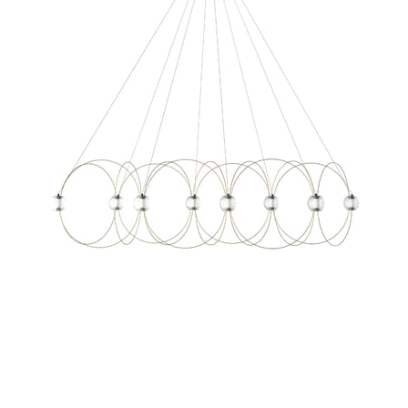 Suspension Munari 8 / LED - 156 x 45 x H 42 cm / Version pré-assemblée - DCW éditions