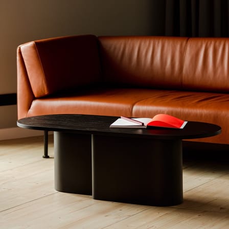 Table basse Looi bois noir / 115 x 50 x H 37 cm - NOO.MA