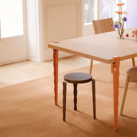 Tabouret empilable Lou Vague by Uchronia / Hêtre monochrome - TIPTOE