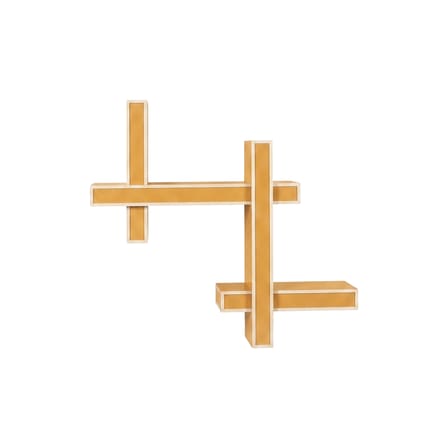 Wandregal Lepid Double holz gelb / B 101 x H 95 cm - Kartell