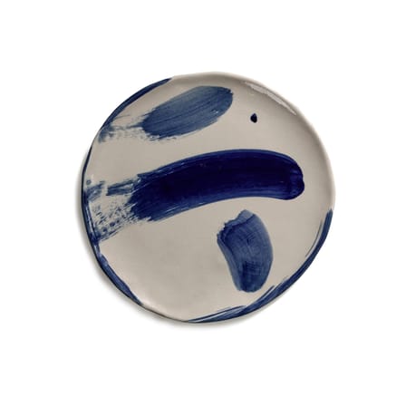 Sophia Dessert plate ceramic blue / Set of 4 - Ø 22 cm - Hand-painted - Serax