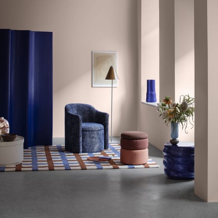 Earthernware End table ceramic blue / Ø 44 x H 42 cm - BROSTE COPENHAGEN
