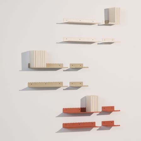 Etagère murale Vibes Large métal rouge / L 50 cm - NOBODINOZ