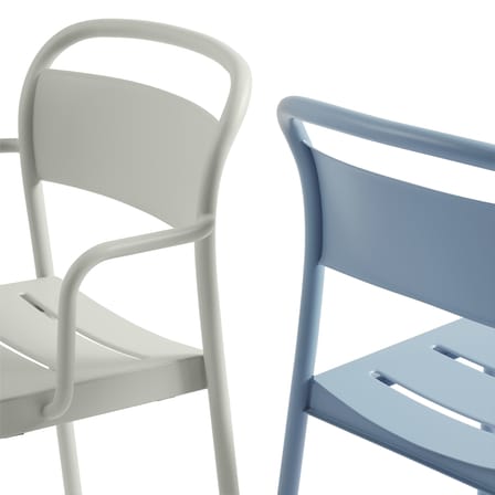 Fauteuil empilable Linear métal gris - Muuto