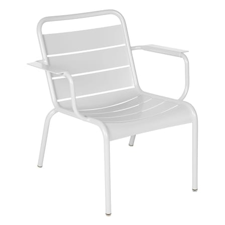Fauteuil lounge Luxembourg métal blanc / Dossier droit - Fermob
