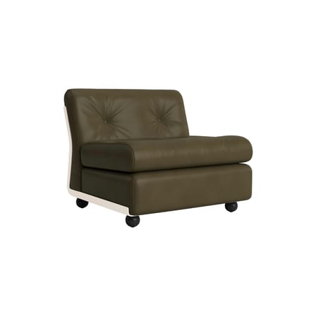 Fauteuil rembourré Amanta cuir / Réédition 1966, Mario Bellini - Hay