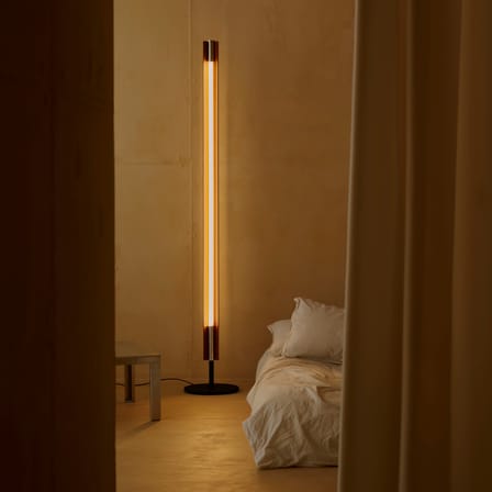 Seki-Han Floor lamp natural wood / Reissued 1963 - H 168 cm - Flos