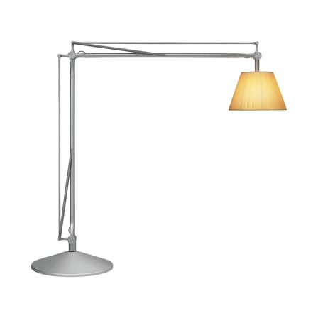 Lampadaire Superarchimoon métal tissu gris / H 214 cm - Flos