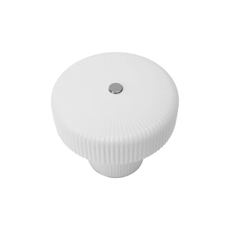 Lampe sans fil rechargeable Ripple LED verre blanc / H 10 cm - Ferm Living