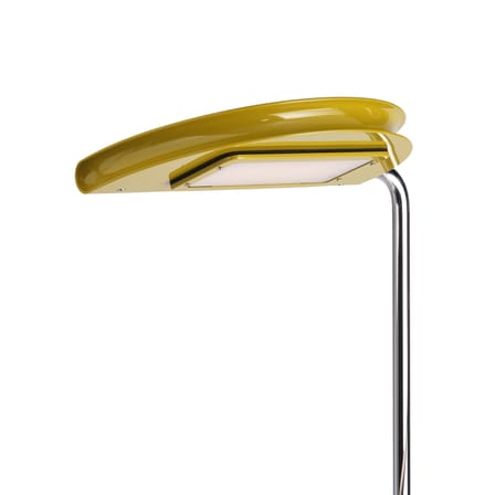 Stehleuchte Mezzaluna LED metall gelb / Bruno Gecchelin, 1975 - Orientierbar - DCW éditions