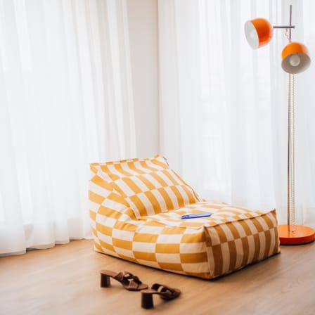 Sitzkissen Vibes Long textil gelb - NOBODINOZ