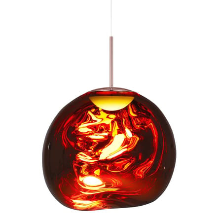 Sospensione Melt LED materiale plastico rame / Ø 50 cm - Policarbonato metallizzato (cambia colore) - Tom Dixon