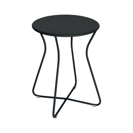 Cocotte Stool metal grey black / End table - H 45 cm / Metal - Fermob