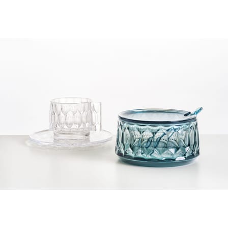 Sucrier Jellies Family plastique bleu / Avec cuillère - Kartell