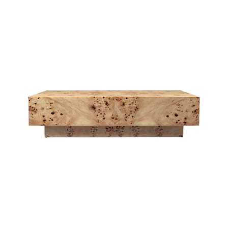 Table basse Burl bois beige / 117 x 70 x H 30 cm - Broussin certifié FSC / Seconde vie - Ferm Living