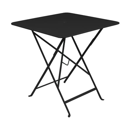 Table pliante Bistro métal noir / 71 x 71 cm - Trou pour parasol - Fermob