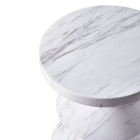 Tabouret Zig Zag Marble blanc / Marbre poli - Pols Potten