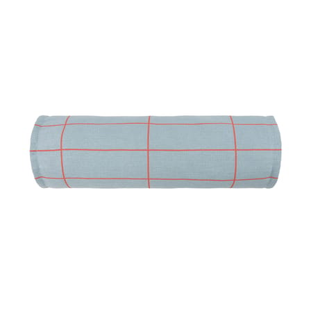 Vibes Cylinder Cushion textile blue / Ø 16 x L 50 cm - NOBODINOZ