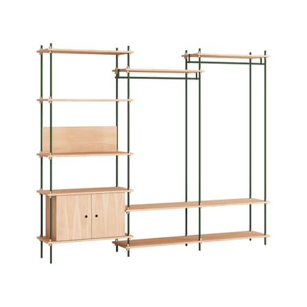 Dressing Shelving System – s.200.3.C bois naturel / L 239 x H 200 x Prof. 35 cm - MOEBE