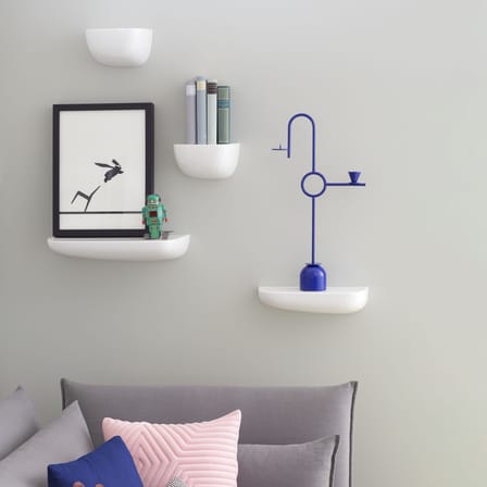Etagère murale Corniche Large plastique blanc / L 45,5 cm - Bouroullec, 2012 - Vitra
