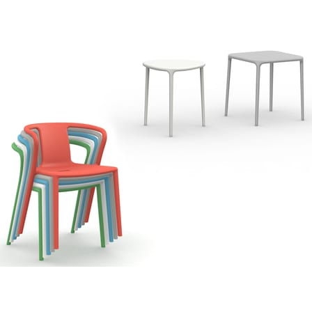 Fauteuil empilable Air-Armchair beige / Jasper Morrison, 2006 - Magis