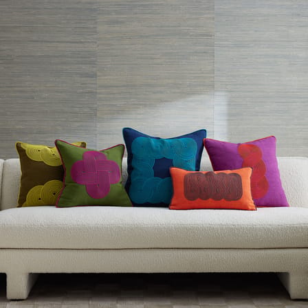 Dekoration und Textilien Design Blau