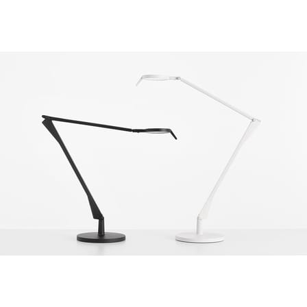 Lampe de table Aledin TEC LED plastique noir / LDiffuseur plat / Version mate - Kartell