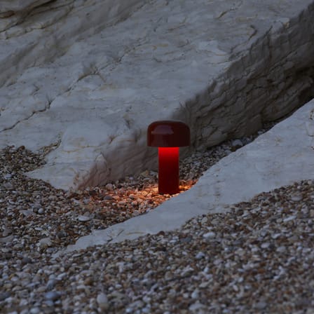Lampe extérieur sans fil rechargeable Bellhop LED rouge - Flos