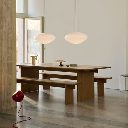 Lampe Topan VP14 métal rouge / H 46 cm - Verner Panton, 1959 - &tradition