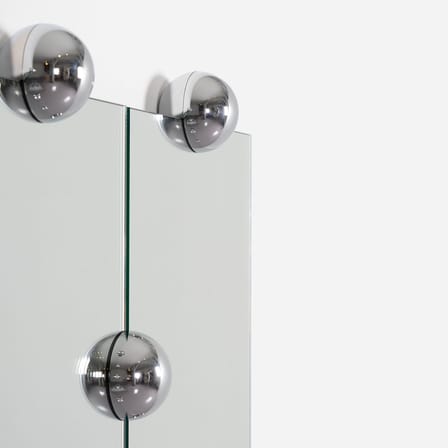 Miroir mural Sphera Crystal Palace métal argent / L 140 x H 79 cm - Moustache