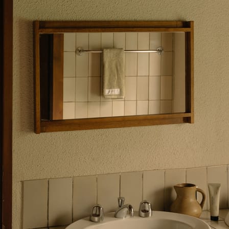 Miroir mural Symmetry Small bois naturel / L 45,8 x H 71 cm - Frama 