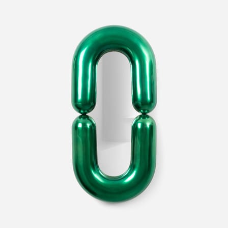 Miroir mural Zodiac Bumper Large céramique vert /  L 55 x H 110 cm - Jean-Baptiste Fastrez, 2020 - Moustache