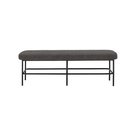 Panca imbottita Farell tessuto grigio / L 140 cm - Tessuto - Bloomingville