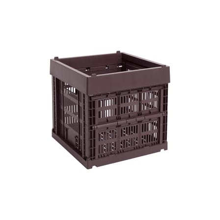 Panier Colour Crate Cube plastique rouge / 29,5 x 29,5 x H 29 cm - Recyclé / Seconde vie - Hay