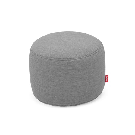 Pouf d'extérieur Point Outdoor tissu gris / Tissu Olefin - Ø 50 cm - Fatboy