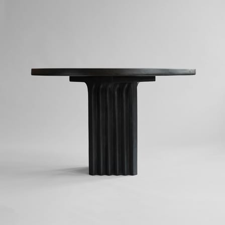Runder Tisch Arc corian braun / Ø 120 cm - Betongrau Faser - 101 COPENHAGEN
