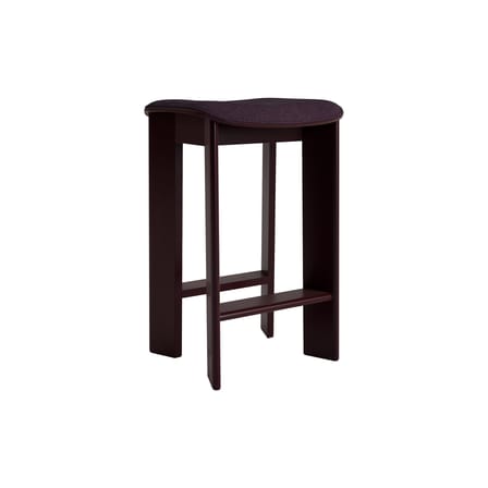 Sgabello alto Chisel 30 Low tessuto viola / Altezza 65 cm - Imbottitura in Tessuto - Hay