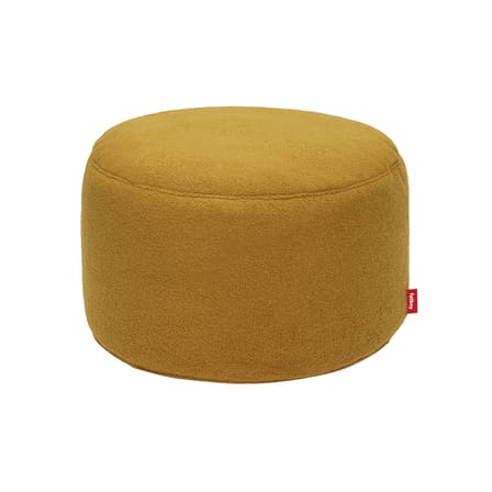 Sitzkissen Point Large Sherpa textil gelb / Ø 70 cm - Stoff Sherpa (Webpelz) - Fatboy
