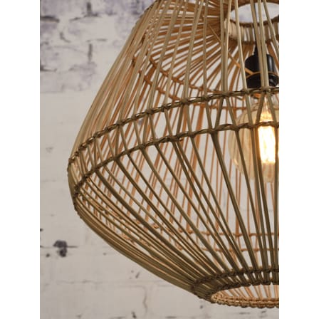 Sospensione Madagascar fibre beige legno naturale / Rattan - GOOD&MOJO