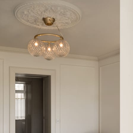 Suspension Miira 3 Circular verre transparent / Ø 54 cm - NUURA