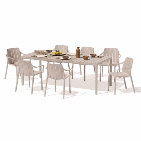 Table à rallonge Tevere beige / 147-211 x 90 cm - NARDI