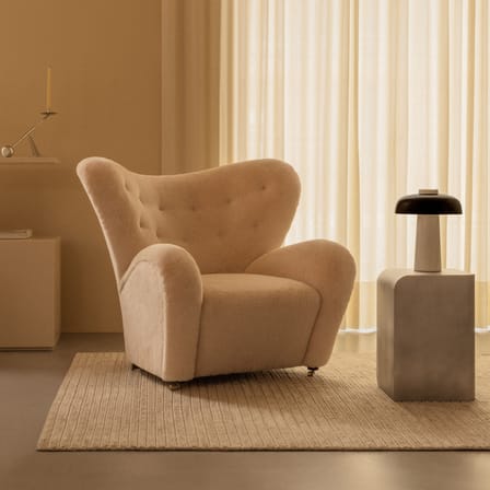 Tavolino d'appoggio Volume Side metallo argento / 30 x 30 x H 45 cm - Alluminio - Audo Copenhagen