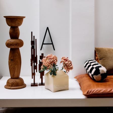 Vase Forma verre beige - HK LIVING