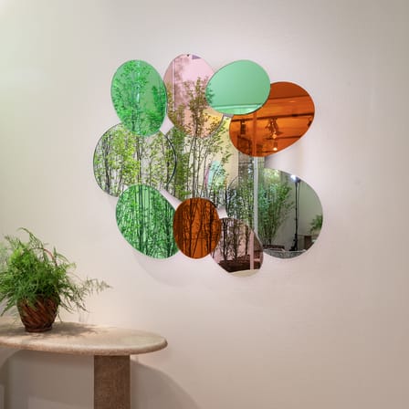 Bouquet Wall mirror glass multicoloured / 130 x 105 cm - Glas Italia
