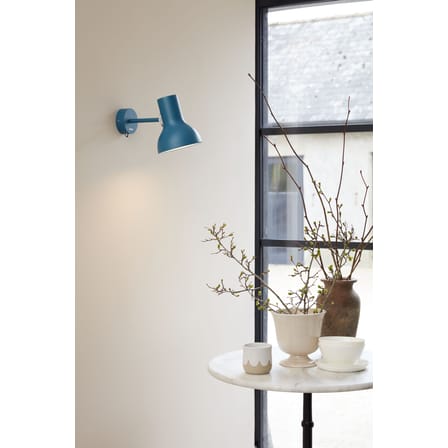 Applique Type 75 Mini métal bleu / Branchement mural - By Margaret Howell / Réédition 1930' - Anglepoise
