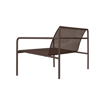 Banc avec dossier Dapple Lounge métal marron / L 131 cm - 2 places - Ferm Living