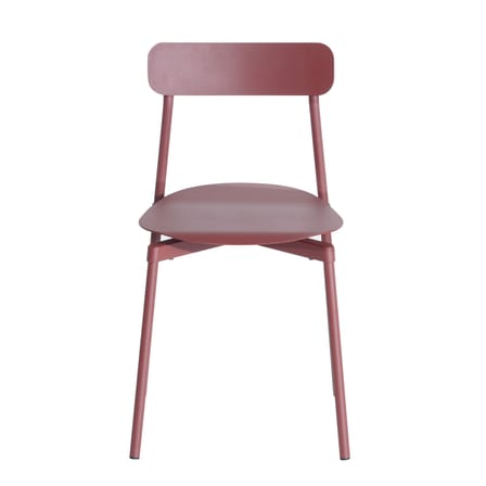 Chaise empilable Fromme métal rouge / Aluminium - Petite Friture