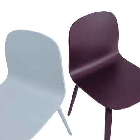 Chaise Visu bois violet / Pieds bois - Muuto